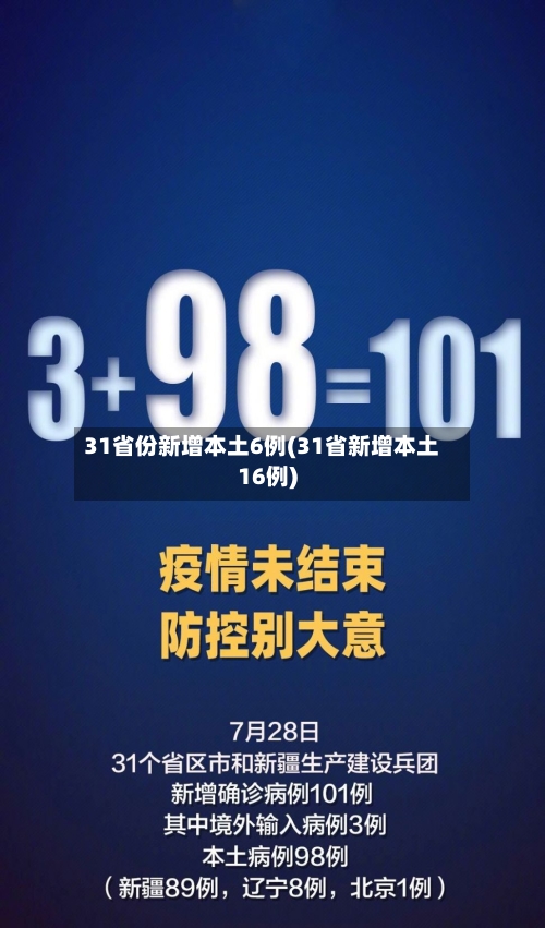 31省份新增本土6例(31省新增本土16例)