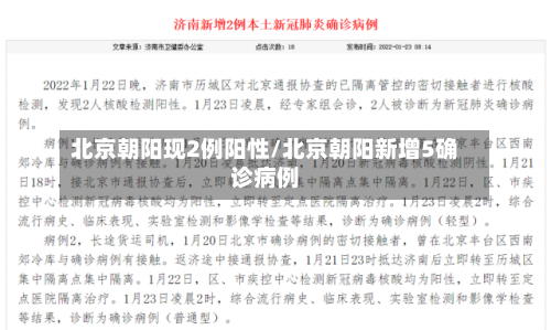 北京朝阳现2例阳性/北京朝阳新增5确诊病例-第3张图片
